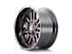 Mayhem Wheels Apollo Gloss Black Milled with Prism Red 5-Lug Wheel; 20x10; -19mm Offset (02-08 RAM 1500, Excluding Mega Cab)