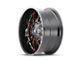 Mayhem Wheels Cogent Gloss Black Milled with Prism Red 5-Lug Wheel; 17x9; -12mm Offset (02-08 RAM 1500, Excluding Mega Cab)