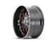 Mayhem Wheels Cogent Gloss Black Milled with Prism Red 5-Lug Wheel; 18x9; 0mm Offset (02-08 RAM 1500, Excluding Mega Cab)