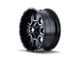 Mayhem Wheels Fierce Gloss Black Milled 5-Lug Wheel; 20x10; -19mm Offset (02-08 RAM 1500, Excluding Mega Cab)