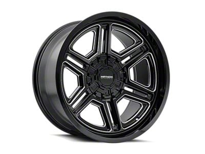 Mayhem Wheels Hermosa Gloss Black Milled 5-Lug Wheel; 20x10; -25mm Offset (02-08 RAM 1500, Excluding Mega Cab)