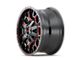 Mayhem Wheels Warrior Gloss Black Milled with Prism Red 5-Lug Wheel; 17x9; -12mm Offset (02-08 RAM 1500, Excluding Mega Cab)