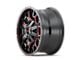 Mayhem Wheels Warrior Gloss Black Milled with Prism Red 5-Lug Wheel; 17x9; 18mm Offset (02-08 RAM 1500, Excluding Mega Cab)