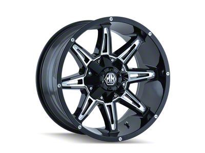 Mayhem Wheels Rampage Gloss Black Milled 6-Lug Wheel; 20x10; -25mm Offset (07-13 Sierra 1500)