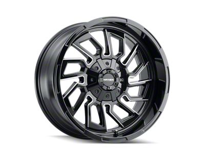 Mayhem Wheels Flywheel Gloss Black Milled 6-Lug Wheel; 20x10; -19mm Offset (07-13 Silverado 1500)