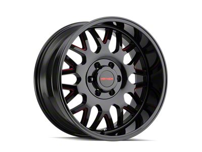 Mayhem Wheels Tripwire Gloss Black Milled with Prism Red 6-Lug Wheel; 20x9; 18mm Offset (07-14 Tahoe)