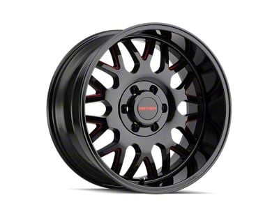 Mayhem Wheels Tripwire Gloss Black Milled with Prism Red 6-Lug Wheel; 20x9; 18mm Offset (07-14 Yukon)