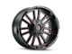 Mayhem Wheels Apollo Gloss Black Milled with Prism Red 5-Lug Wheel; 20x10; -19mm Offset (09-18 RAM 1500)