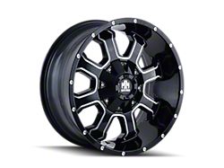 Mayhem Wheels Fierce Gloss Black Milled 8-Lug Wheel; 20x10; -19mm Offset (11-16 F-250 Super Duty)