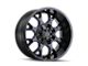 Mayhem Wheels Warrior Gloss Black Milled with Prism Blue 8-Lug Wheel; 20x9; 18mm Offset (11-16 F-250 Super Duty)