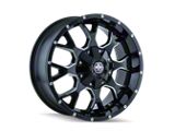 Mayhem Wheels Warrior Gloss Black Milled 6-Lug Wheel; 18x9; 18mm Offset (14-18 Sierra 1500)