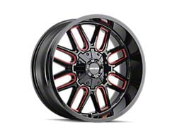 Mayhem Wheels Cogent Gloss Black Milled with Prism Red 6-Lug Wheel; 22x10; -19mm Offset (19-23 Ranger)