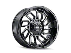 Mayhem Wheels Flywheel Gloss Black Milled 6-Lug Wheel; 22x10; -19mm Offset (19-25 Silverado 1500)