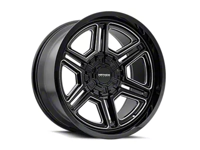 Mayhem Wheels Hermosa Gloss Black Milled 8-Lug Wheel; 20x9; 18mm Offset (01-06 Sierra 2500 HD)