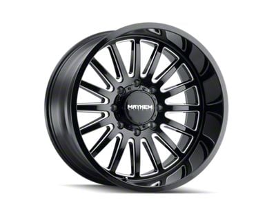 Mayhem Wheels Utopia Gloss Black Milled 8-Lug Wheel; 20x9; 18mm Offset (01-06 Sierra 2500 HD)