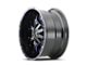 Mayhem Wheels Warrior Gloss Black Milled with Prism Blue 8-Lug Wheel; 20x9; 0mm Offset (03-09 RAM 3500 SRW)