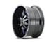 Mayhem Wheels Warrior Gloss Black Milled with Prism Blue 8-Lug Wheel; 20x9; 0mm Offset (10-18 RAM 3500 SRW)