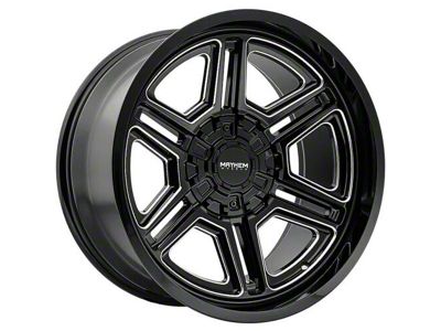 Mayhem Wheels Hermosa Gloss Black Milled 6-Lug Wheel; 20x9; 18mm Offset (14-18 Silverado 1500)