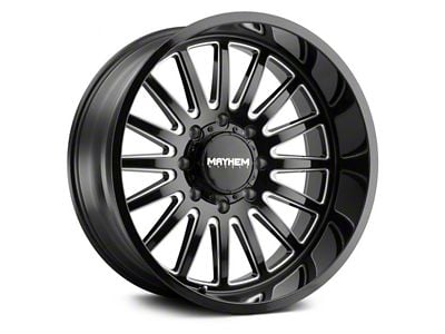 Mayhem Wheels Utopia Gloss Black Milled 6-Lug Wheel; 20x10; -19mm Offset (14-18 Silverado 1500)