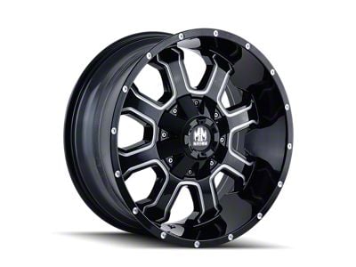 Mayhem Wheels Fierce Gloss Black Milled 6-Lug Wheel; 17x9; -12mm Offset (15-20 F-150)