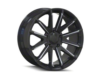 Mayhem Wheels Crossfire Gloss Black Milled 6-Lug Wheel; 20x9.5; 10mm Offset (15-20 Yukon)