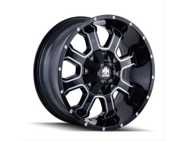 Mayhem Wheels Fierce Gloss Black Milled 6-Lug Wheel; 20x9; 0mm Offset (15-20 Yukon)