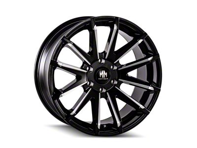 Mayhem Wheels Crossfire Gloss Black Milled 6-Lug Wheel; 20x9.5; 25mm Offset (99-06 Sierra 1500)