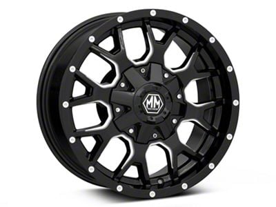 Mayhem Wheels Warrior Black Milled 6-Lug Wheel; 18x9; -12mm Offset (99-06 Sierra 1500)