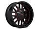 Mayhem Wheels Cogent Black with Prism Red 6-Lug Wheel; 20x9; 18mm Offset (99-06 Silverado 1500)