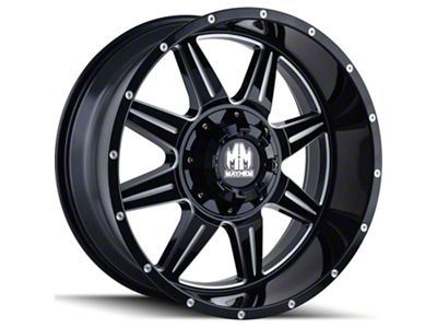 Mayhem Wheels Monstir Gloss Black Milled 6-Lug Wheel; 20x9; 0mm Offset (14-18 Sierra 1500)