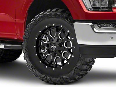 Mayhem Wheels Warrior Black Milled 6-Lug Wheel; 18x9; -12mm Offset (21-24 F-150)