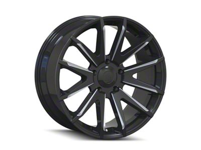 Mayhem Wheels Crossfire Gloss Black Milled 6-Lug Wheel; 20x9.5; 10mm Offset (24-25 Ranger)