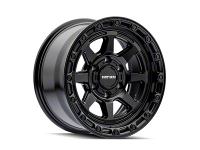 Mayhem Wheels Ridgeline Satin Black 6-Lug Wheel; 17x8.5; -6mm Offset (24-25 Ranger)