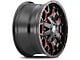 Mayhem Wheels Warrior Black with Prism Red 6-Lug Wheel; 20x9; 0mm Offset (24-25 Ranger)