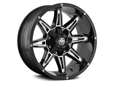 Mayhem Wheels Rampage Black Milled 5-Lug Wheel; 17x9; 18mm Offset (94-01 RAM 1500)