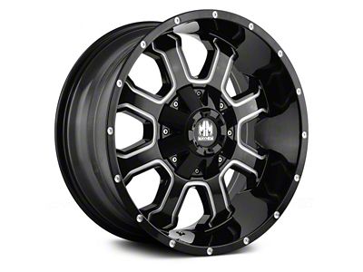 Mayhem Wheels Fierce Gloss Black Milled 5-Lug Wheel; 17x9; -12mm Offset (94-01 RAM 1500)