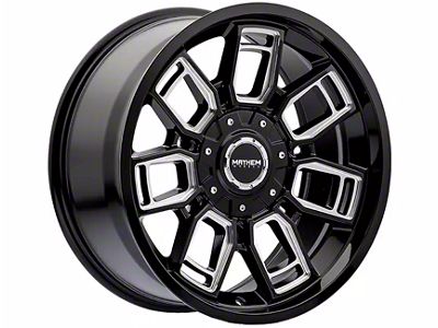 Mayhem Wheels Ordinance Gloss Black Milled 5-Lug Wheel; 20x9; 0mm Offset (94-01 RAM 1500)