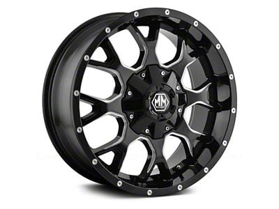 Mayhem Wheels Warrior Black Milled 5-Lug Wheel; 20x10; -25mm Offset (94-01 RAM 1500)