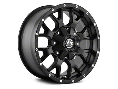 Mayhem Wheels Warrior Matte Black 5-Lug Wheel; 17x9; -12mm Offset (94-01 RAM 1500)