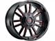 Mayhem Wheels Apollo Gloss Black with Prism Red 6-Lug Wheel; 20x10; -19mm Offset (99-06 Sierra 1500)