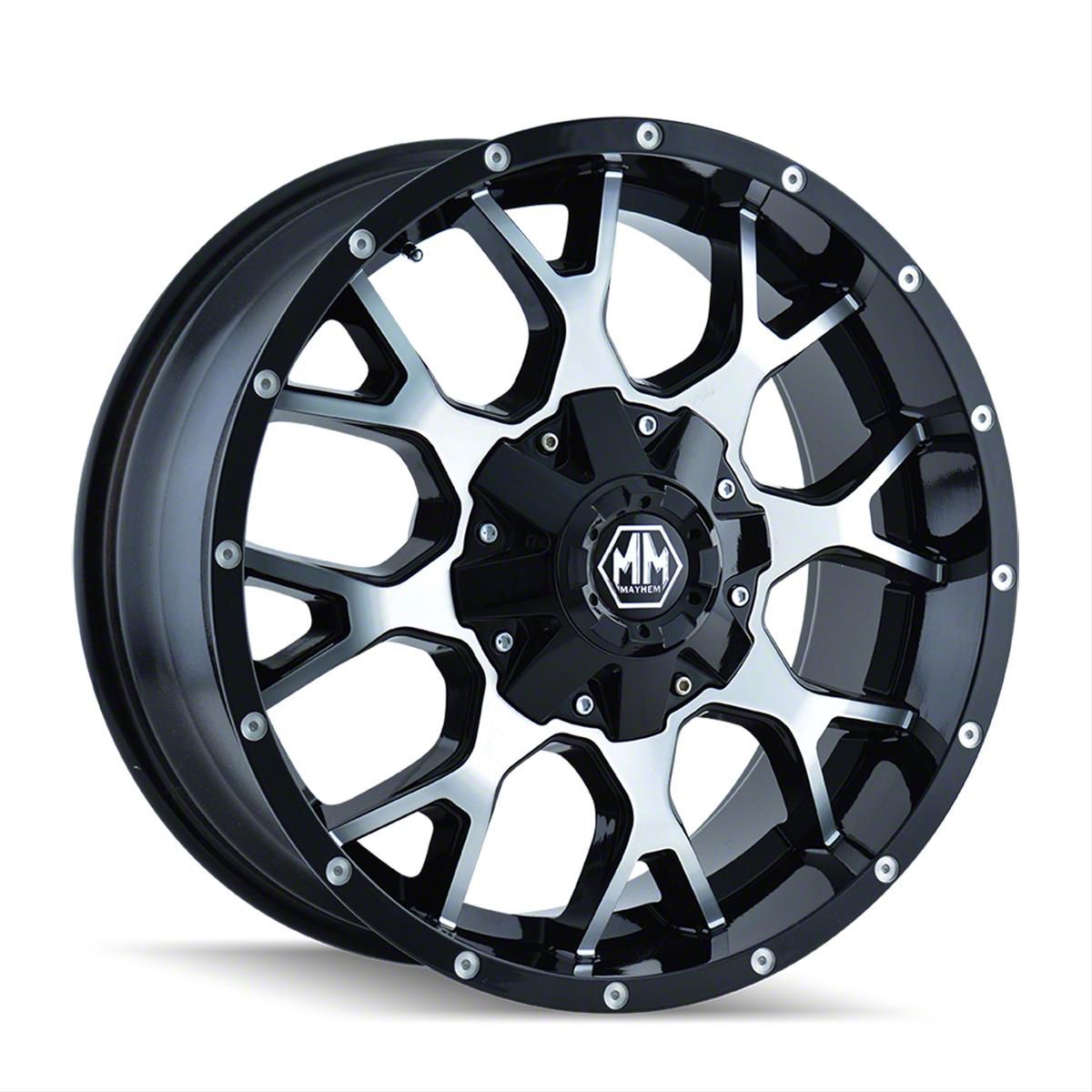 Mayhem Wheels Canyon Warrior Black Machined 6-Lug Wheel; 18x9; -12mm ...