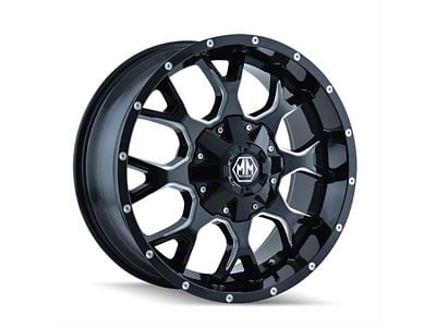 Mayhem Wheels Warrior Black Milled 6-Lug Wheel; 20x10; -25mm Offset (23-25 Colorado)