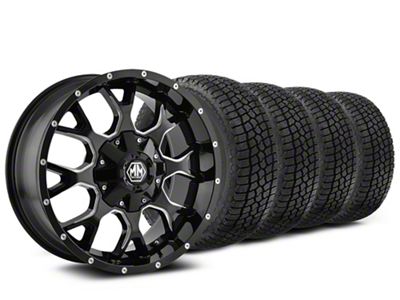 20x9 Mayhem Wheels Warrior & 33in Milestar All-Terrain Patagonia AT/R Tire Package (19-25 RAM 1500)