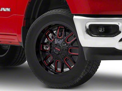 Mayhem Wheels Cogent Black with Prism Red 6-Lug Wheel; 20x9; 0mm Offset (19-25 RAM 1500)