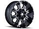 Mayhem Wheels Fierce Gloss Black Milled 5-Lug Wheel; 17x9; -12mm Offset (02-08 RAM 1500, Excluding Mega Cab)