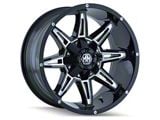 Mayhem Wheels Rampage Black Milled 5-Lug Wheel; 17x9; -12mm Offset (02-08 RAM 1500, Excluding Mega Cab)