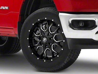 Mayhem Wheels Warrior Black Milled 6-Lug Wheel; 20x9; 18mm Offset (19-25 RAM 1500)