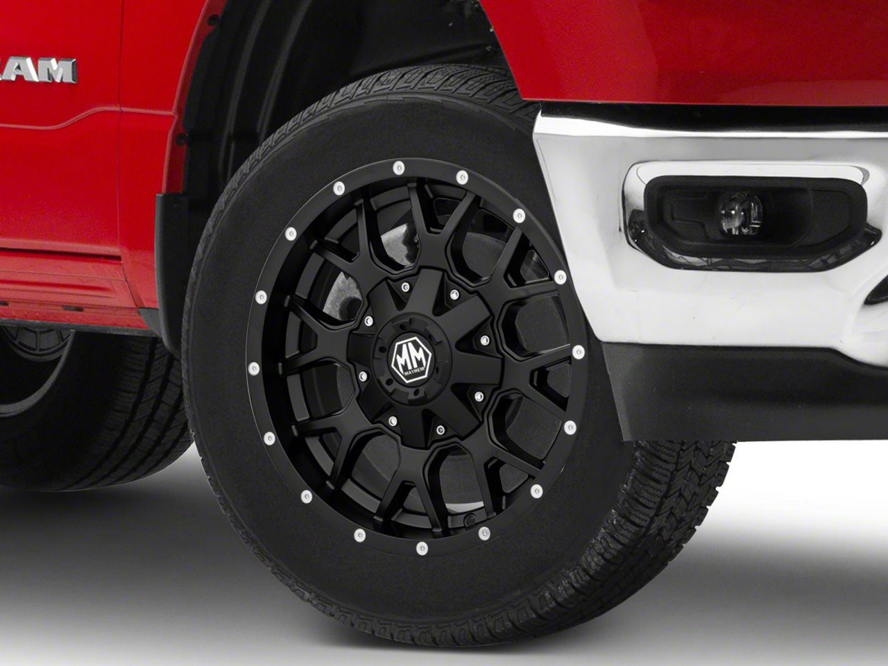 Mayhem Wheels RAM 1500 Warrior Matte Black 6-Lug Wheel; 20x9; -8mm ...