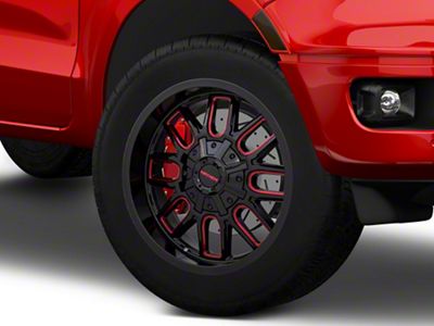 Mayhem Wheels Cogent Black with Prism Red 6-Lug Wheel; 20x9; 18mm Offset (19-23 Ranger)