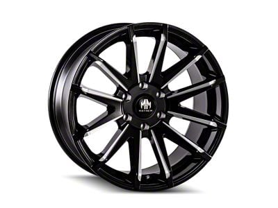 Mayhem Wheels Crossfire Gloss Black Milled 6-Lug Wheel; 20x9.5; 25mm Offset (19-25 Silverado 1500)